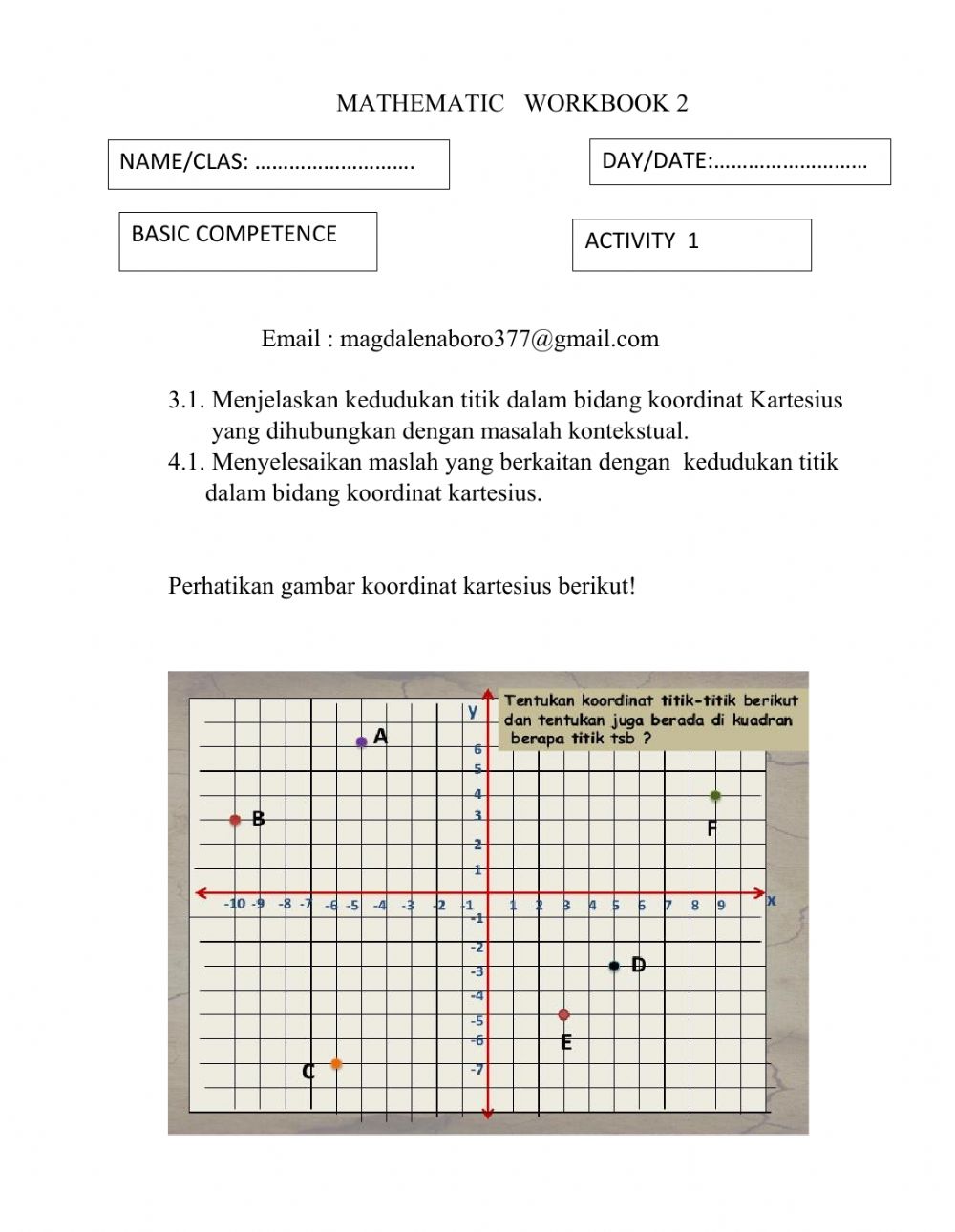 Detail Gambar Koordinat Kartesius Nomer 16