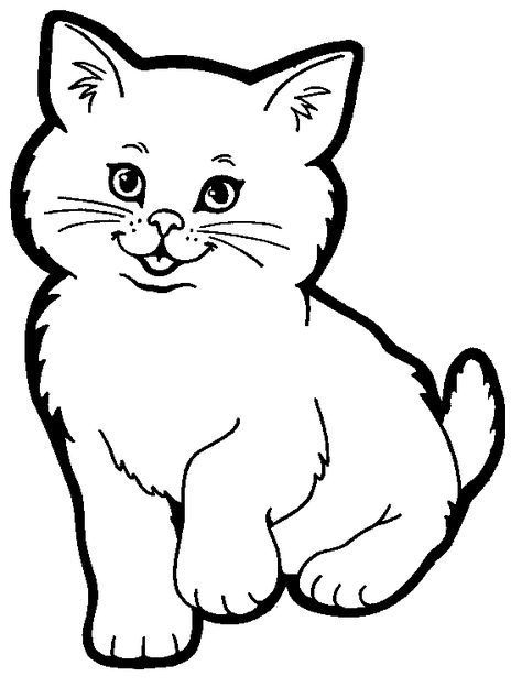 Gambar Kucing Untuk Diwarnai - KibrisPDR