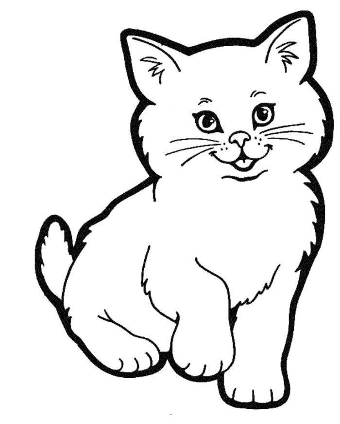 Detail Gambar Kucing Untuk Diwarnai Nomer 6