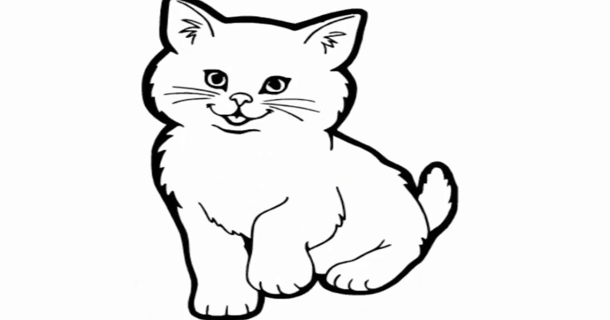 Detail gambar kucing untuk mewarnai anak tk koleksi nomer 24