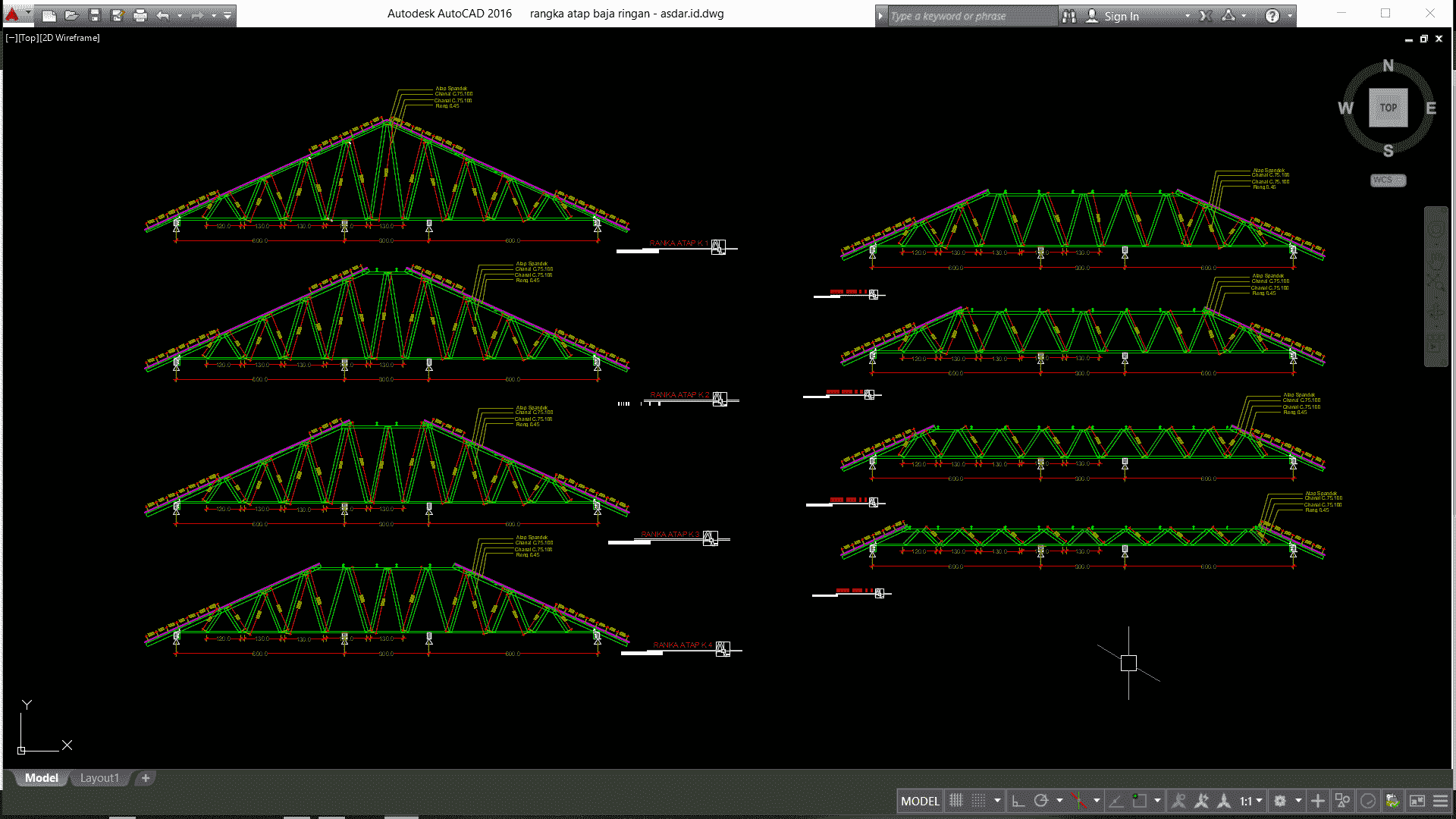 Detail Gambar Kuda Kuda Atap Baja Nomer 48