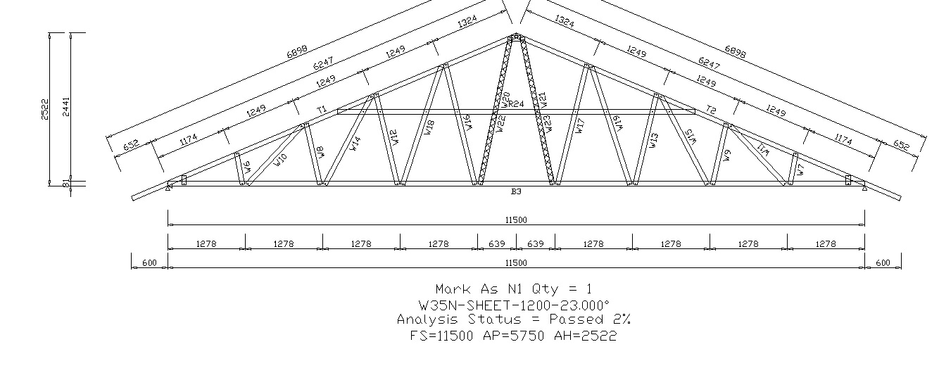 Detail Gambar Kuda Kuda Baja Ringan Bentangan 4 Meter Nomer 10