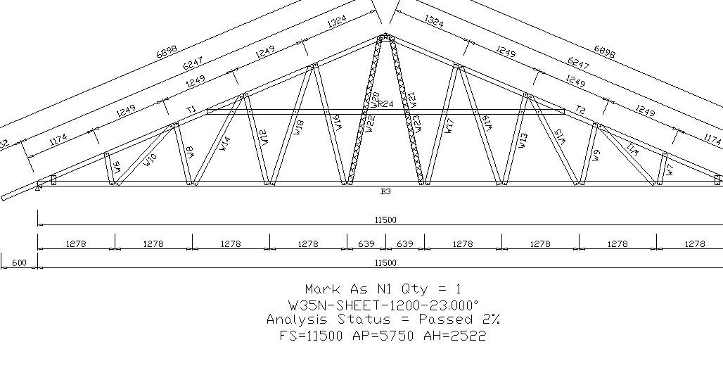 Detail Gambar Kuda Kuda Baja Ringan Bentangan 4 Meter Nomer 15