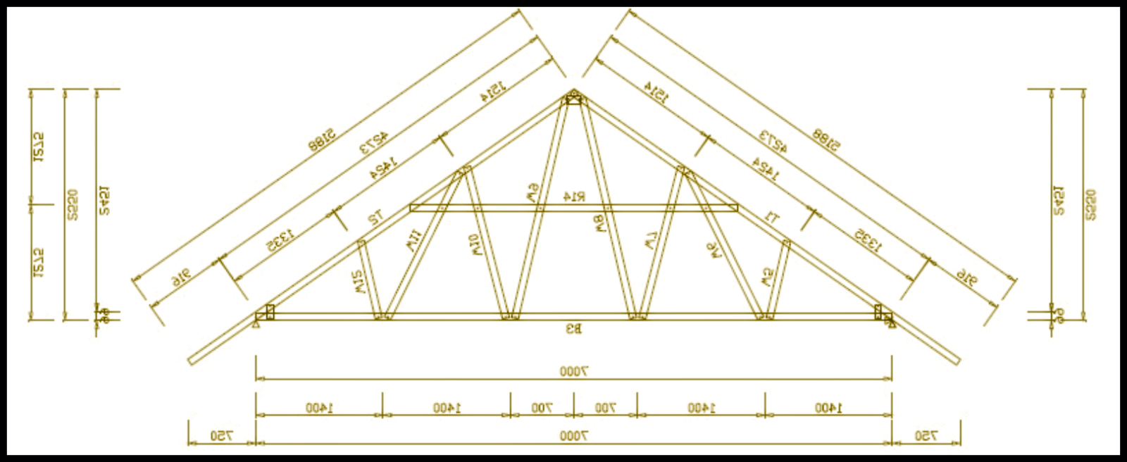 Detail Gambar Kuda Kuda Baja Ringan Bentangan 4 Meter Nomer 9