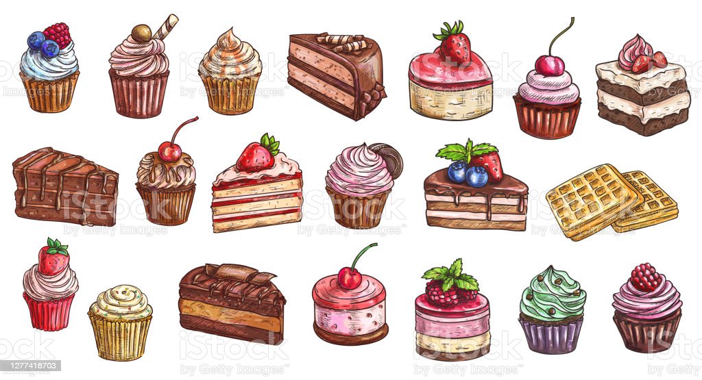 Detail Gambar Kue Pap Cake Sketsa Nomer 23