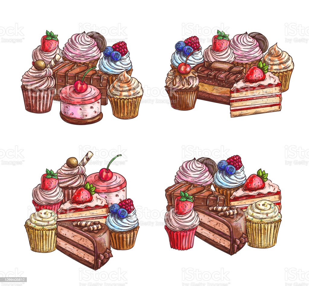 Detail Gambar Kue Pap Cake Sketsa Nomer 24