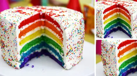 Detail Gambar Kue Rainbow Cake Nomer 5