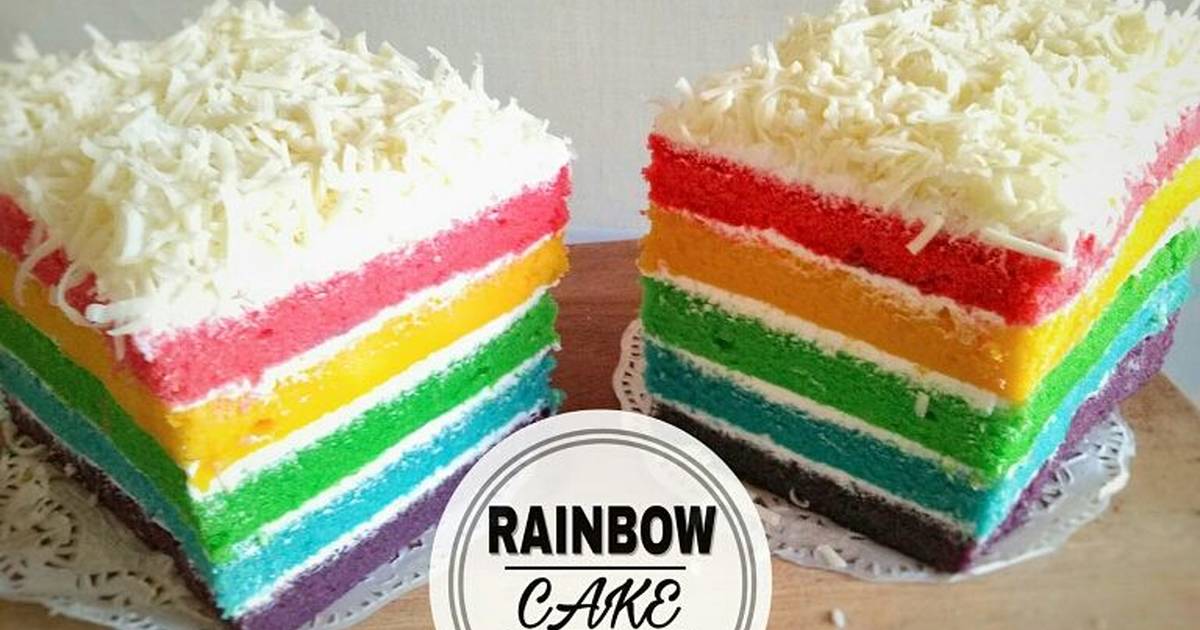 Detail Gambar Kue Rainbow Cake Nomer 7