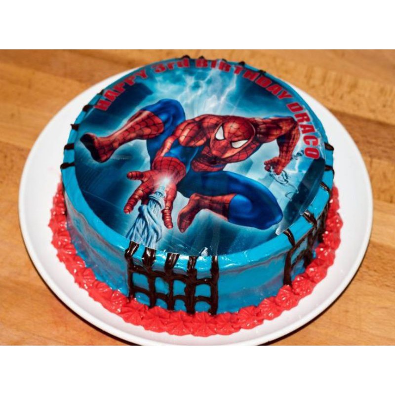 Detail Gambar Kue Tart Karakter Spiderman Nomer 16