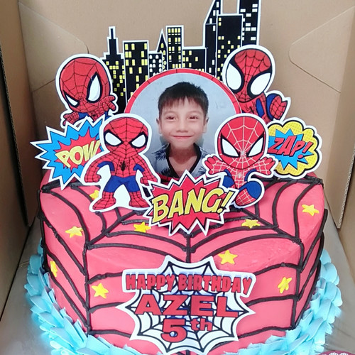 Detail Gambar Kue Tart Karakter Spiderman Nomer 18