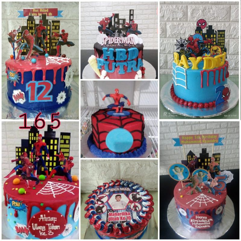 Detail Gambar Kue Tart Karakter Spiderman Nomer 46