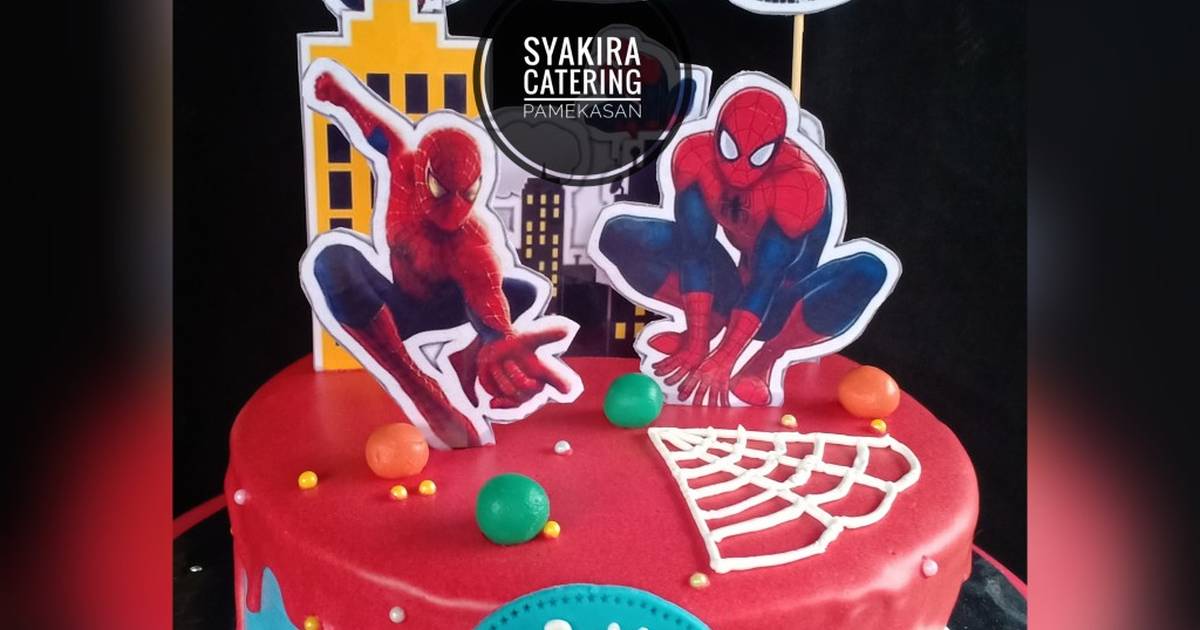 Detail Gambar Kue Tart Karakter Spiderman Nomer 53