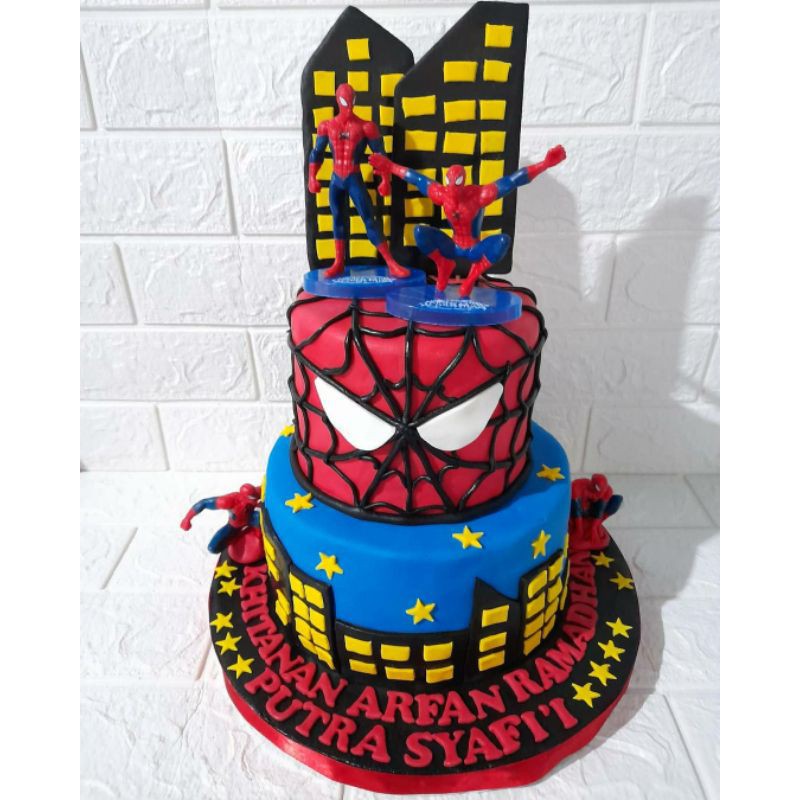 Detail Gambar Kue Tart Karakter Spiderman Nomer 57