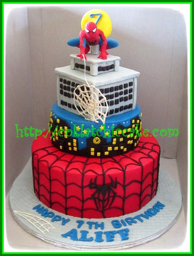 Detail Gambar Kue Tart Spiderman Nomer 31