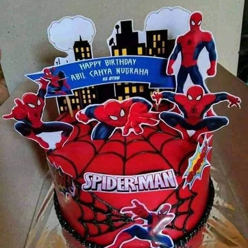 Detail Gambar Kue Tart Spiderman Nomer 57