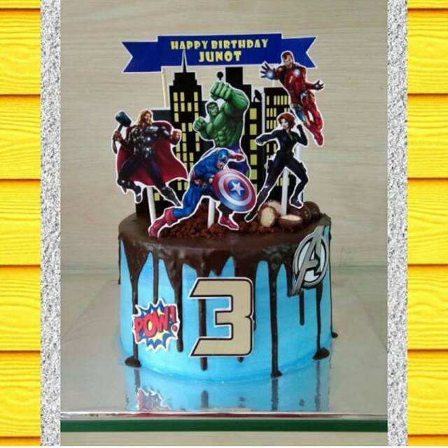 Detail Gambar Kue Ulang Tahun Avengers Nomer 10