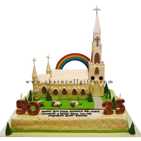 Detail Gambar Kue Ulang Tahun Bentuk Gereja Nomer 8