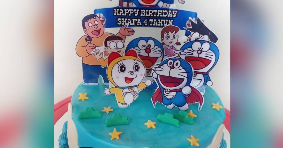 Detail Gambar Kue Ulang Tahun Doraemon Nomer 16