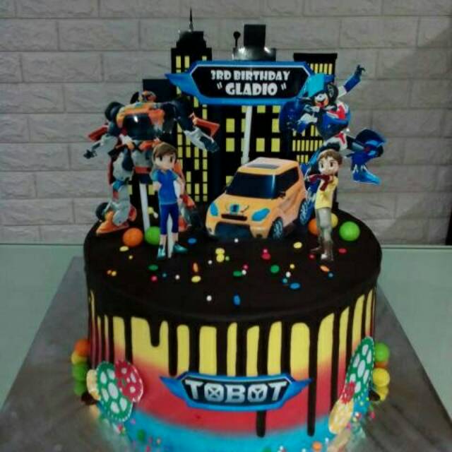 Detail Gambar Kue Ulang Tahun Karakter Robot Nomer 14