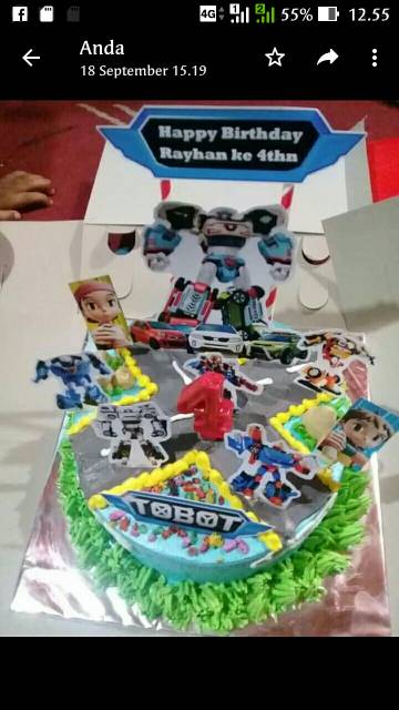 Detail Gambar Kue Ulang Tahun Karakter Robot Nomer 39