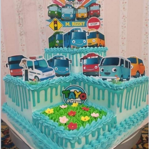 Detail Gambar Kue Ulang Tahun Karakter Tayo Nomer 15