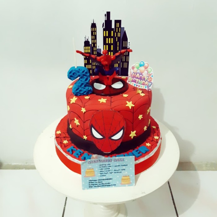 Detail Gambar Kue Ulang Tahun Spiderman Nomer 16