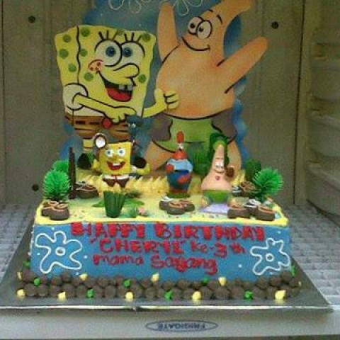 Detail Gambar Kue Ulang Tahun Spongebob Nomer 57