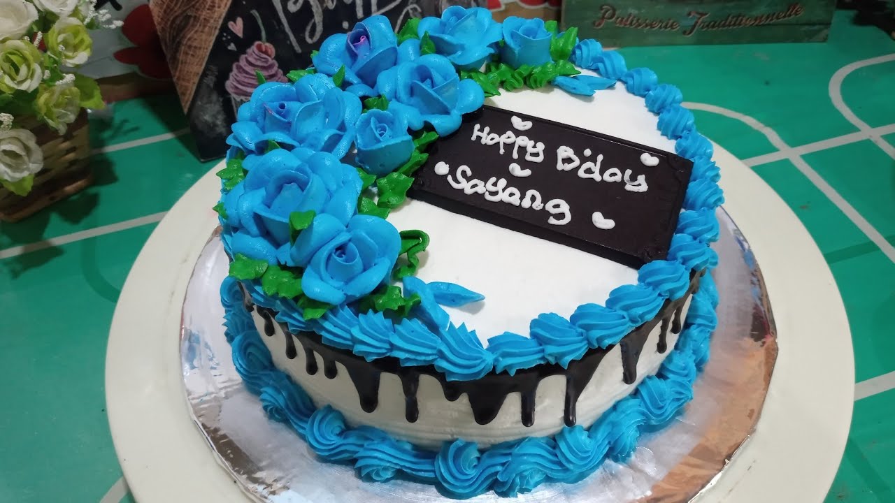 Gambar Kue Ulang Tahun Warna Biru - KibrisPDR