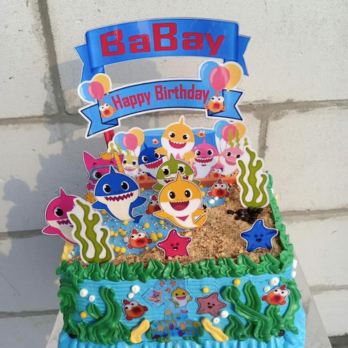 Detail Gambar Kue Ultah Baby Shark Nomer 22