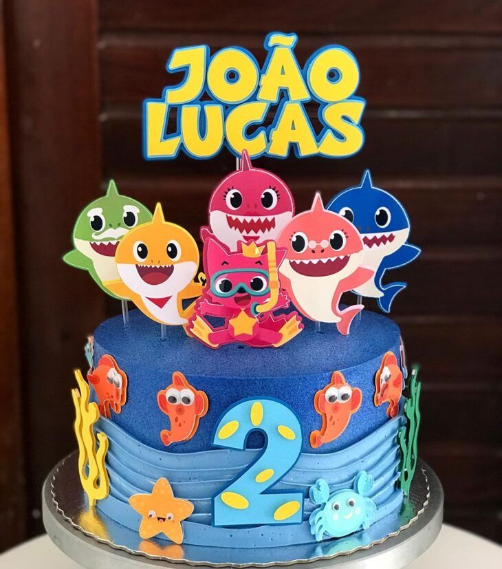 Detail Gambar Kue Ultah Baby Shark Nomer 27