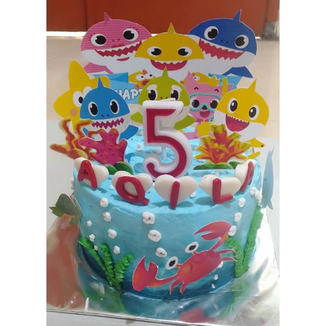 Detail Gambar Kue Ultah Baby Shark Nomer 33