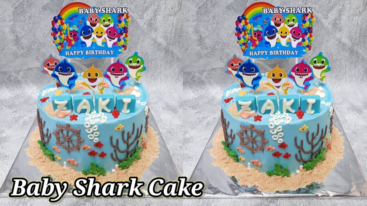 Detail Gambar Kue Ultah Baby Shark Nomer 37