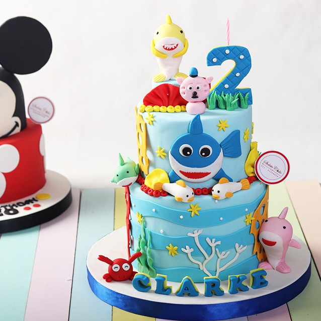 Detail Gambar Kue Ultah Baby Shark Nomer 41