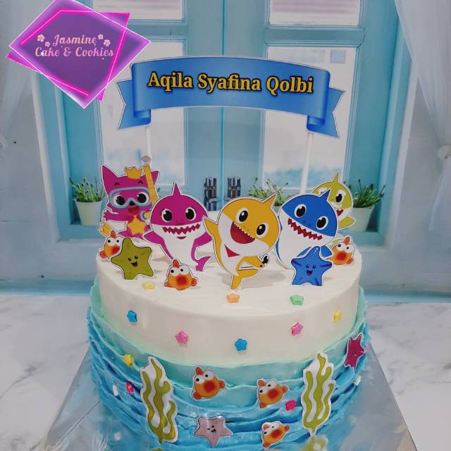 Detail Gambar Kue Ultah Baby Shark Nomer 9