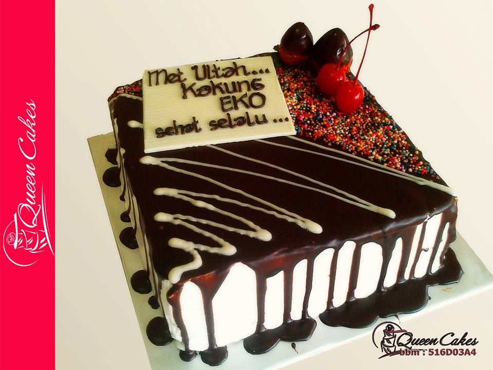 Detail Gambar Kue Ultah Coklat Siram Nomer 24