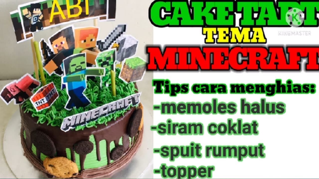 Detail Gambar Kue Ultah Minecraft Nomer 46