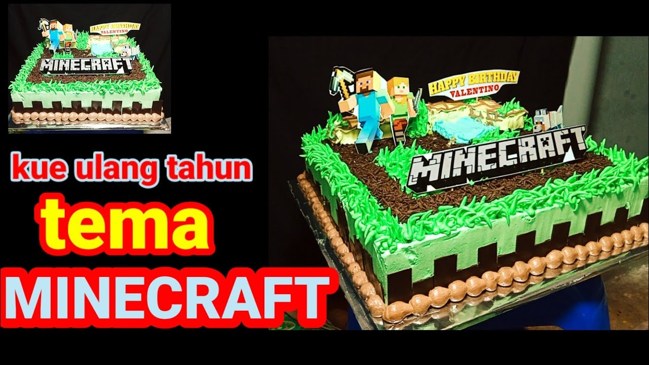 Detail Gambar Kue Ultah Minecraft Nomer 8
