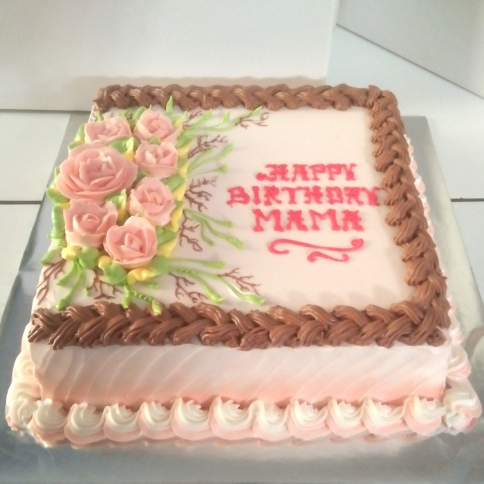 Detail Gambar Kue Ultah Motif Bunga Nomer 2