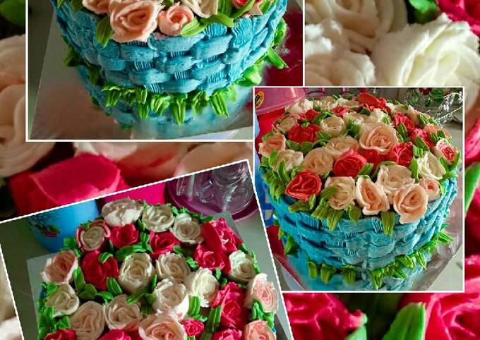 Detail Gambar Kue Ultah Motif Bunga Nomer 29