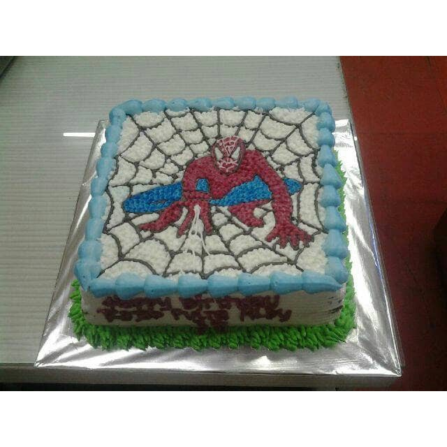 Detail Gambar Kue Ultah Spiderman Kotak Nomer 22