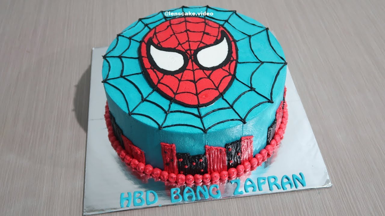 Detail Gambar Kue Ultah Spiderman Kotak Nomer 27