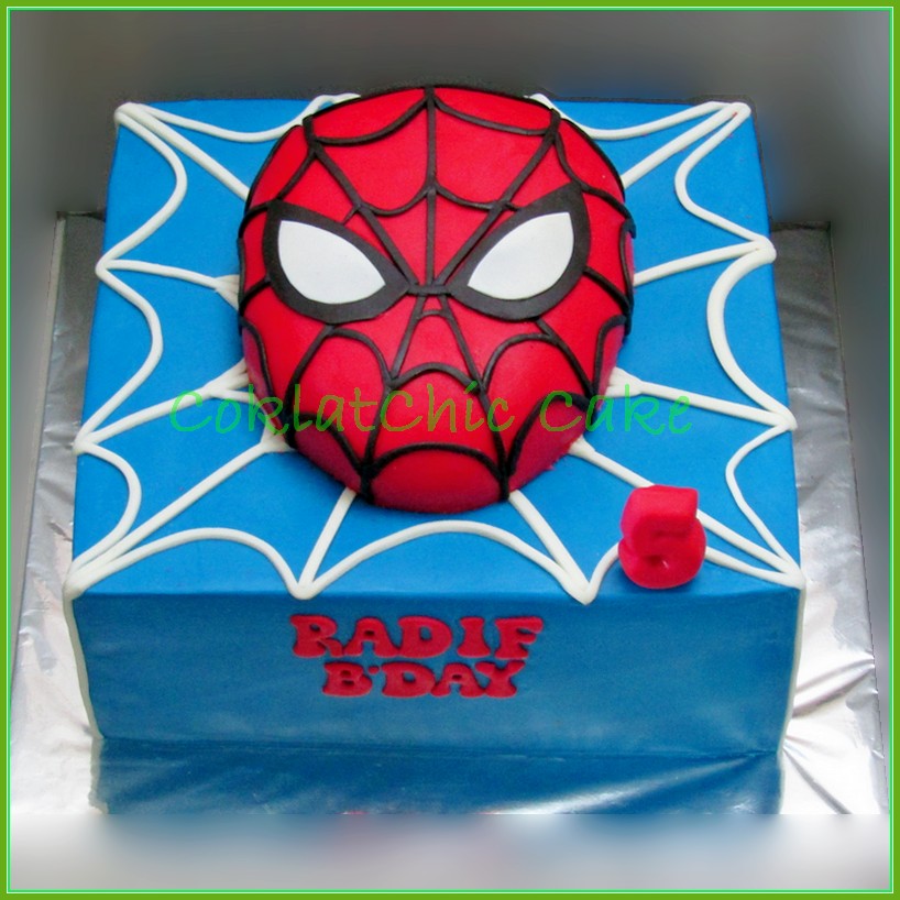 Detail Gambar Kue Ultah Spiderman Kotak Nomer 29
