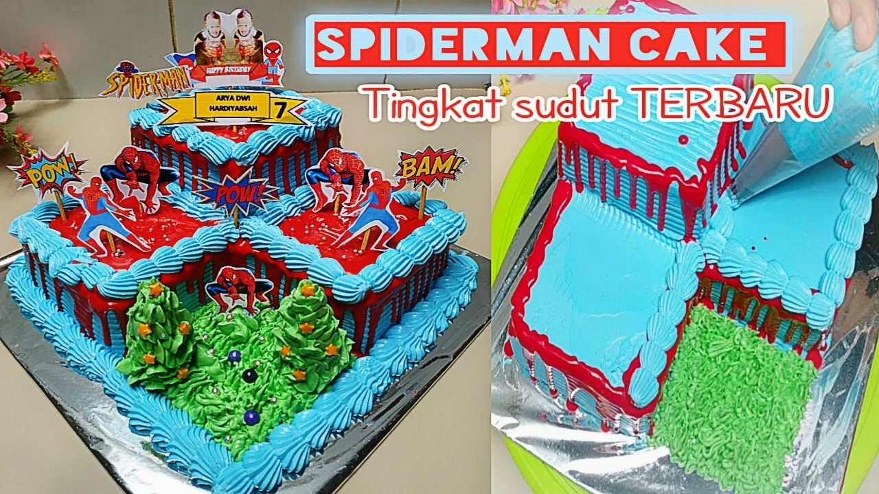 Detail Gambar Kue Ultah Spiderman Kotak Nomer 4