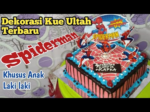 Detail Gambar Kue Ultah Spiderman Kotak Nomer 37