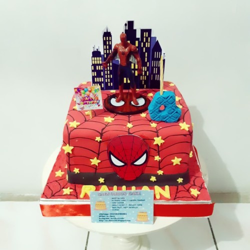 Detail Gambar Kue Ultah Spiderman Kotak Nomer 41
