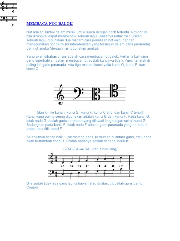 Detail Gambar Kunci Nada Balok C Nomer 39