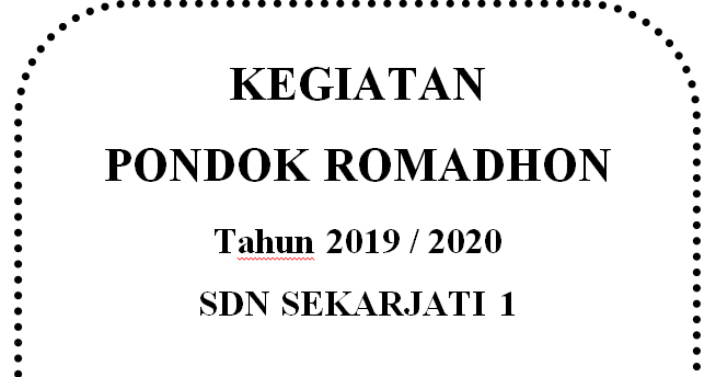 Detail Contoh Proposal Kegiatan Ramadhan Nomer 23