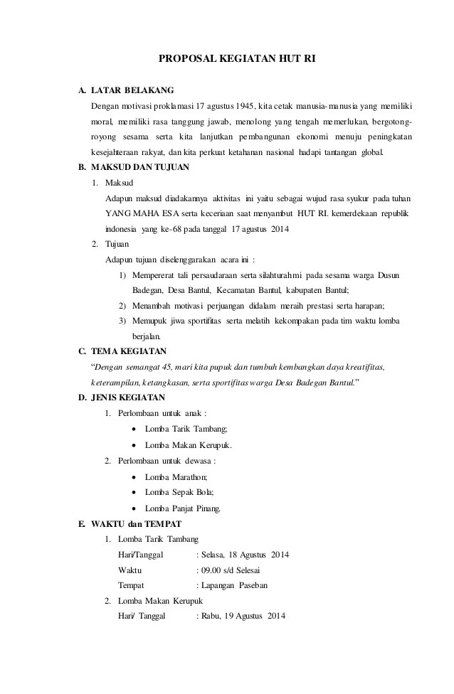 Detail Contoh Proposal Kegiatan Singkat Nomer 11