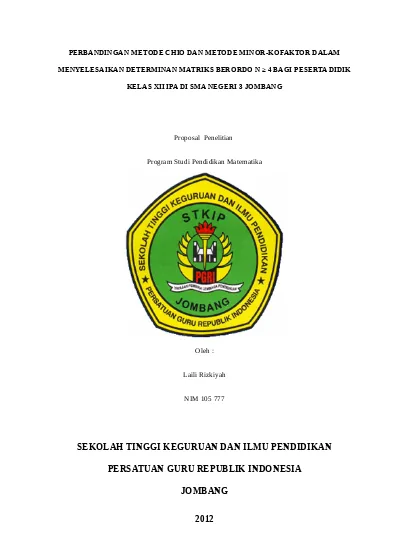 Detail Contoh Proposal Keperawatan Nomer 7