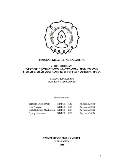 Detail Contoh Proposal Kerajinan Tangan Nomer 52